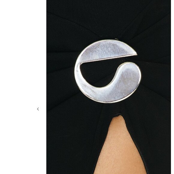 NWT Coperni Long Asymmetric Draped Dress in Black size medium - Picture 5 of 13